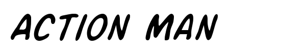 Action Man font preview